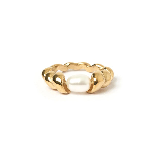 RIVIERA GOLD AND PEARL RING