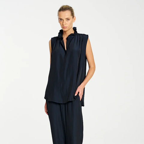 FRILL NECK TANK - NAVY