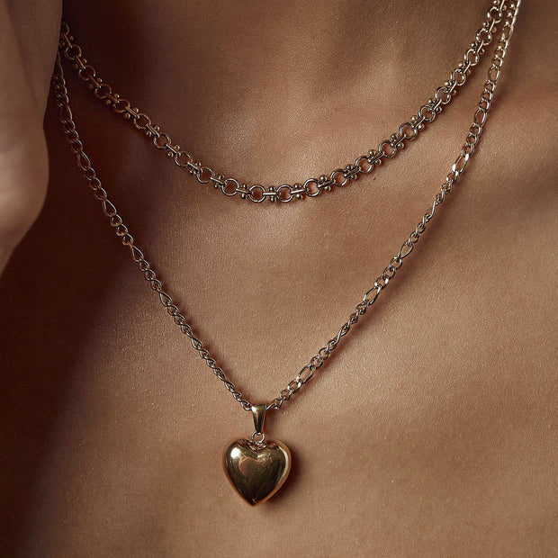 ROSE HEART GOLD NECKLACE