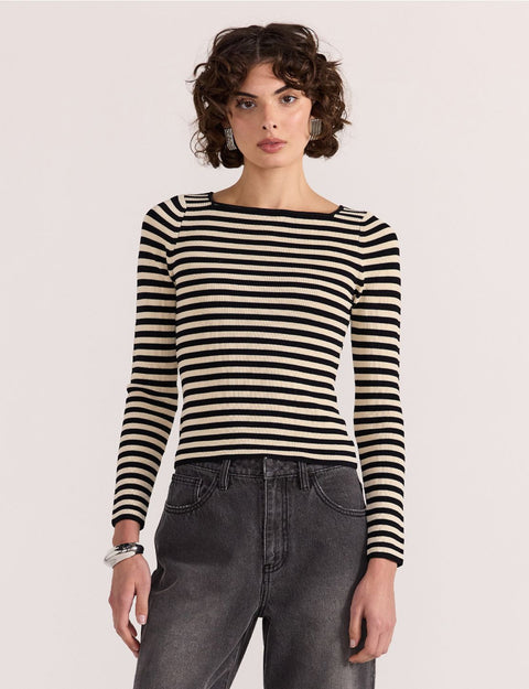 LANA STRIPE KNIT TOP