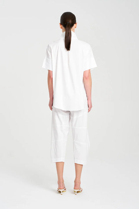 HALF ZIP SHIRT - WHITE