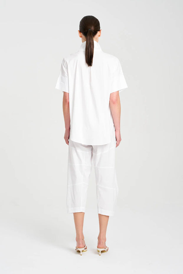 HALF ZIP SHIRT - WHITE