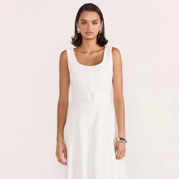 EDEN BELTED MIDI DRESS