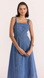 TATE DENIM MIDI DRESS