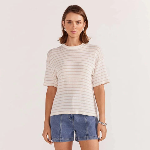 PAIGE STRIPE KNIT TEE