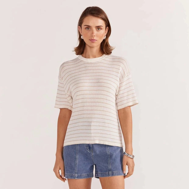 PAIGE STRIPE KNIT TEE