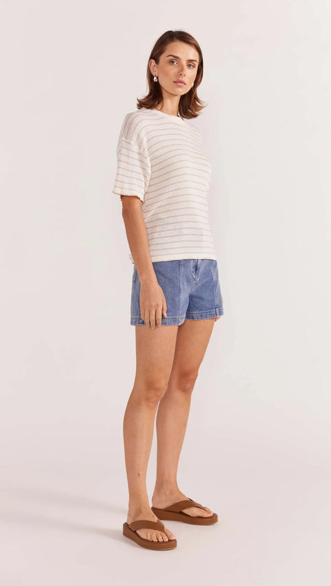 PAIGE STRIPE KNIT TEE