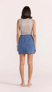 TATE DENIM WRAP SKIRT