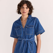 BROOKS DENIM MINI DRESS