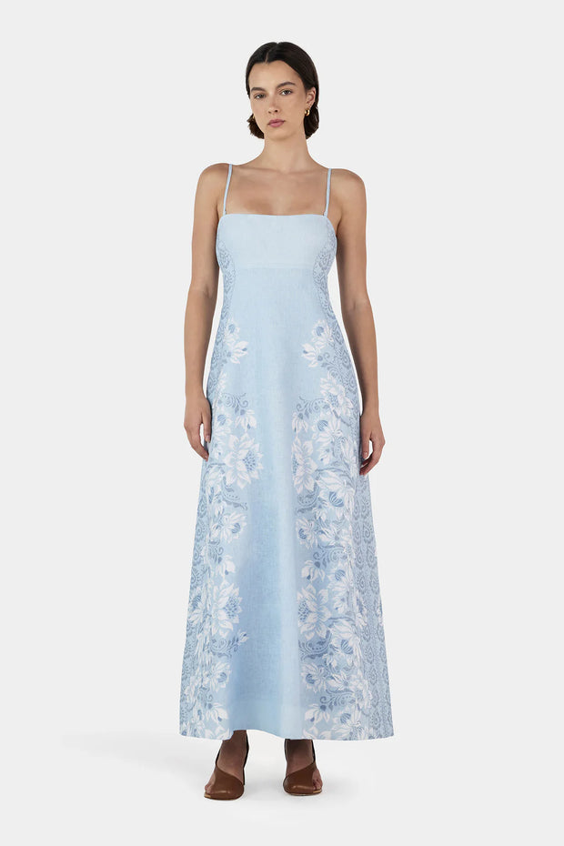 ALIDA LINEN MAXI DRESS - BELLS BEACH