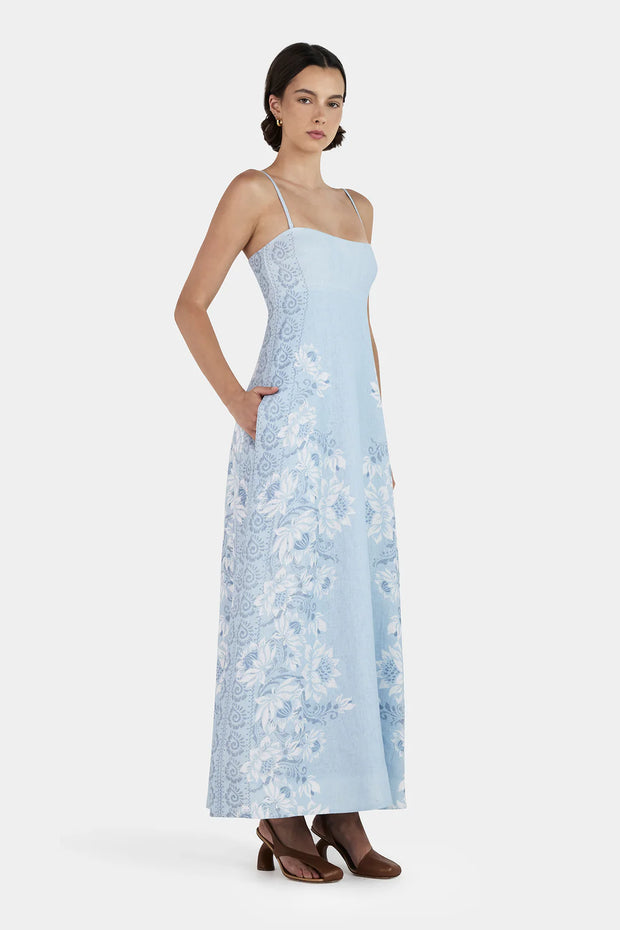 ALIDA LINEN MAXI DRESS - BELLS BEACH
