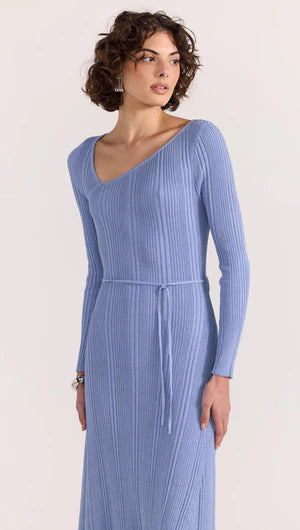 AMIRA RIBBED KNIT MIDI DRESS