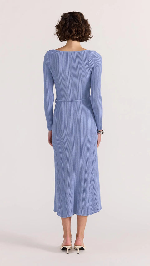 AMIRA RIBBED KNIT MIDI DRESS