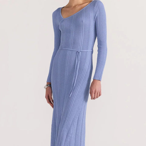AMIRA RIBBED KNIT MIDI DRESS
