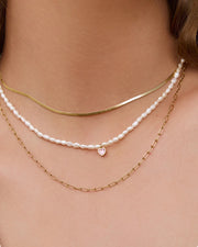 KIKI PEARL HEART NECKLACE