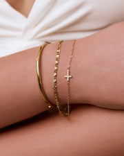 CROSS CHARM BRACELET - STONE