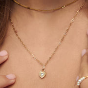 RUBY HEART NECKLACE - STONE