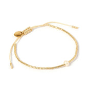 River Gold and Pearl Bracelet