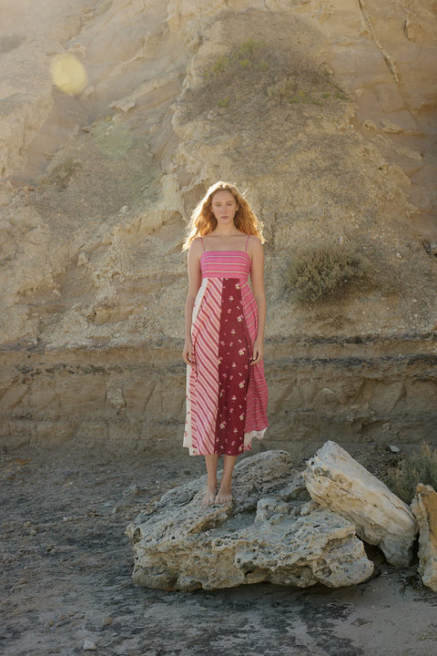 RUE DRESS - REDCURRANT MULTI