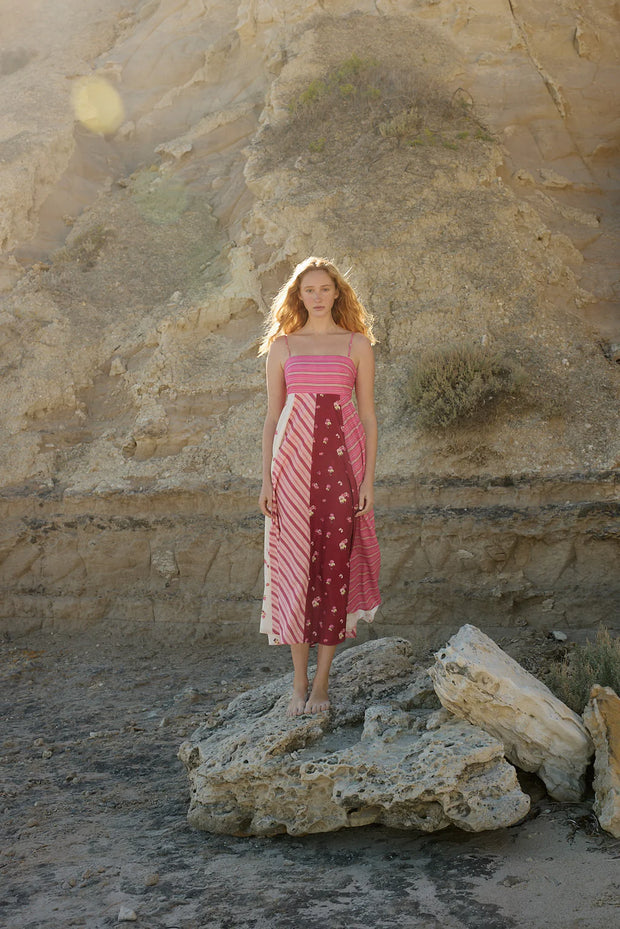 RUE DRESS - REDCURRANT MULTI