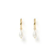 AUGUSTA GOLD HOOP AND FRESHWATER PEARL EARRINGS - SMALL