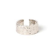 Eros silver textured ring