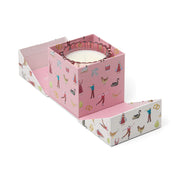 PINK TINTED GLASS CANDLE IN GIFT BOX  - PINK PEPPERMINT