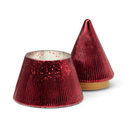 RED MERCURY STACKED TREE CANDLE - SANGRIA BERRY