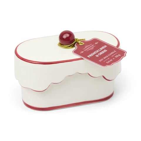 CHERIE CERAMIC CANDLE - FRENCH LINEN & ORRIS