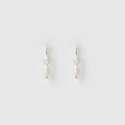 CORDELIA PEARL EARRINGS - SILVER