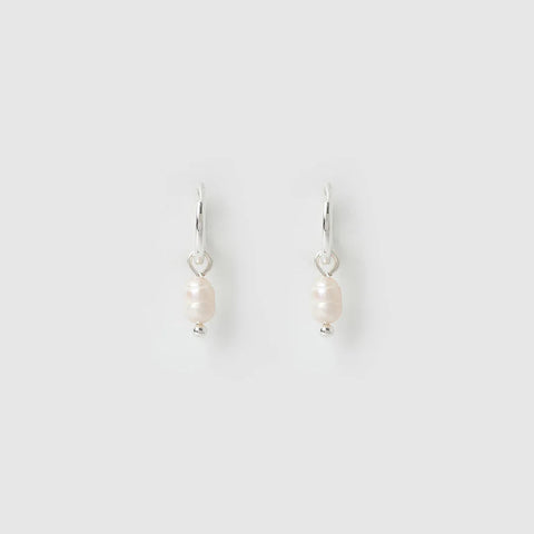 CORDELIA PEARL EARRINGS - SILVER