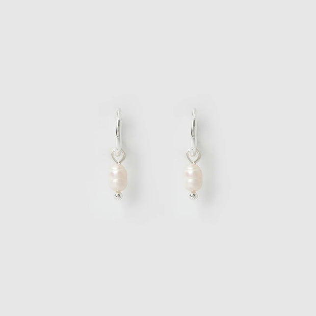 CORDELIA PEARL EARRINGS - SILVER