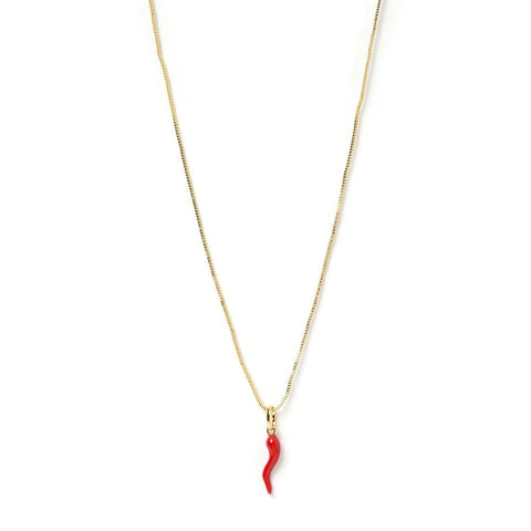 CORNICELLO RED CHARM NECKLACE