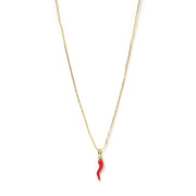 CORNICELLO RED CHARM NECKLACE