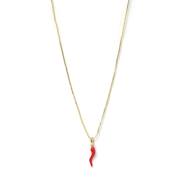 CORNICELLO RED CHARM NECKLACE