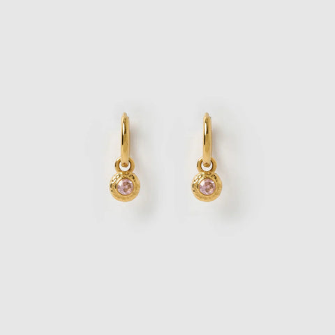 CRUSHED BIRTHSTONE EARRINGS - OCTOBER TOURMALINE