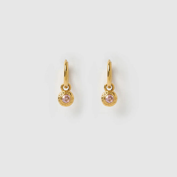 CRUSHED BIRTHSTONE EARRINGS - OCTOBER TOURMALINE