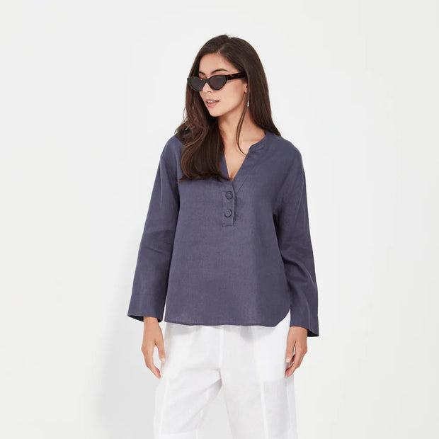 CASSIE TOP - DENIM
