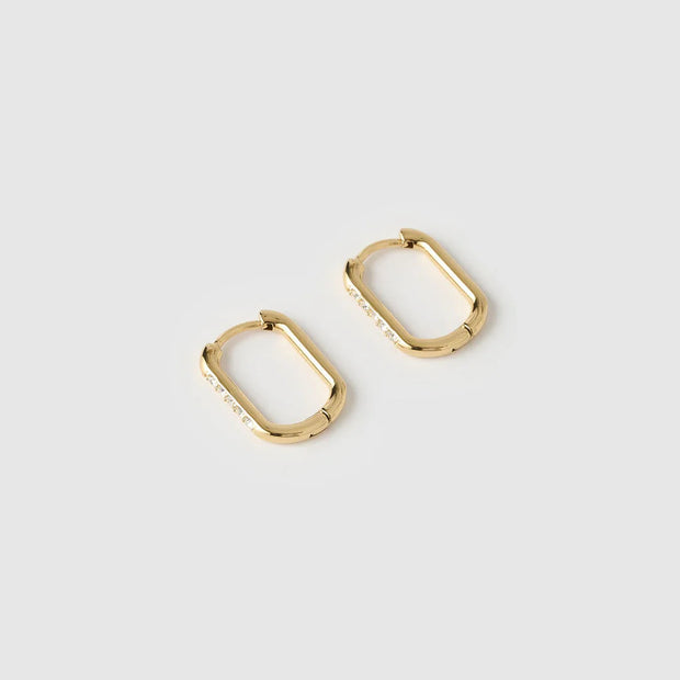 DIANA GOLD HUGGIE EARRINGS
