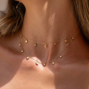 Moondust Gold Charm Necklace