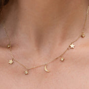 Moondust Gold Charm Necklace