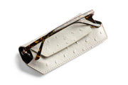 GLASSES CASE - STONE OSTRICH PRINT