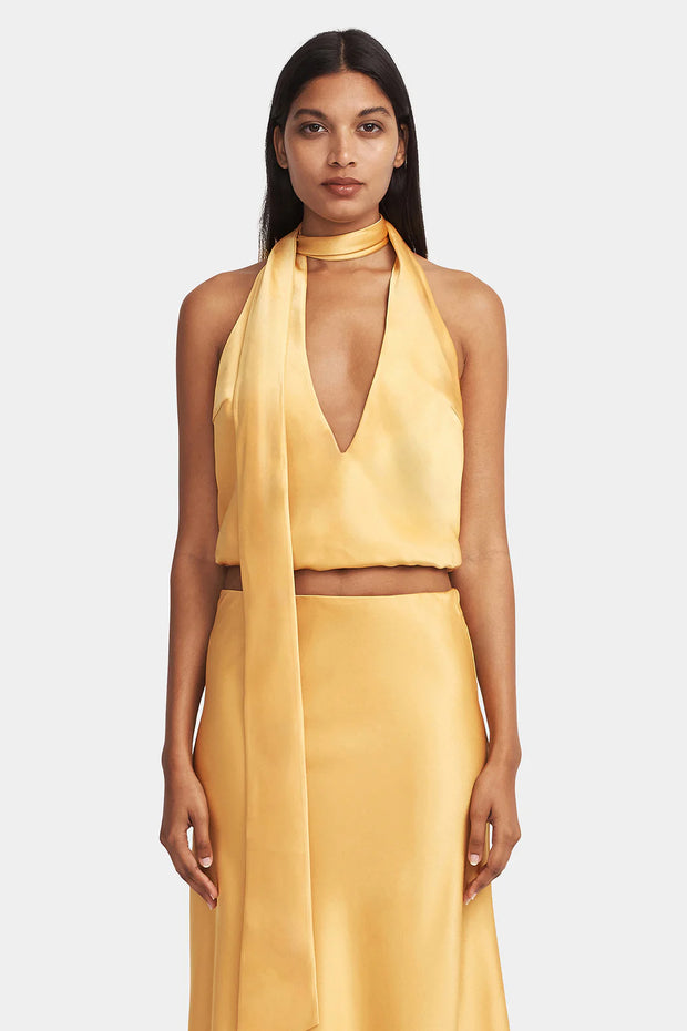 Harper Halter Top- Amber