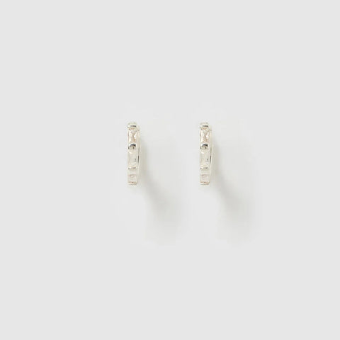 HOLI SILVER HUGGIE EARRINGS