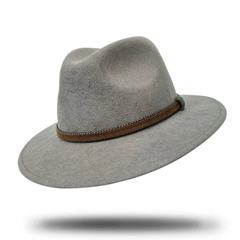 LAURENCE FELT FEDORA - ICE GREY