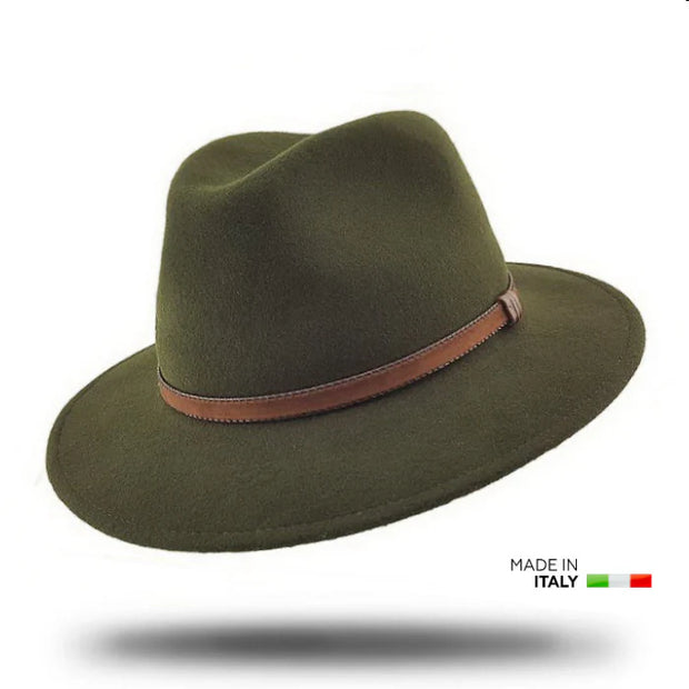 LAURENCE FELT FEDORA - OLIVE