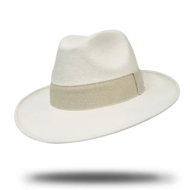 CASHMERE BLEND FEDORA - IVORY