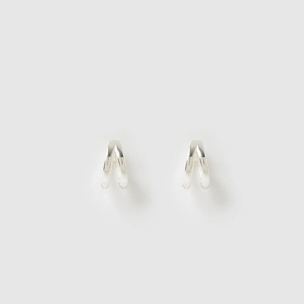 JEAN SILVER HUGGIE EARRINGS