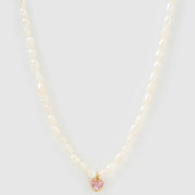 KIKI PEARL HEART NECKLACE
