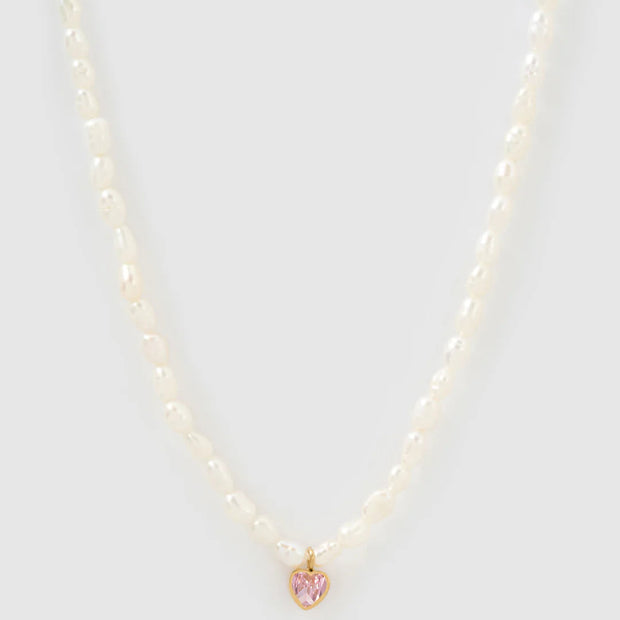 KIKI PEARL HEART NECKLACE